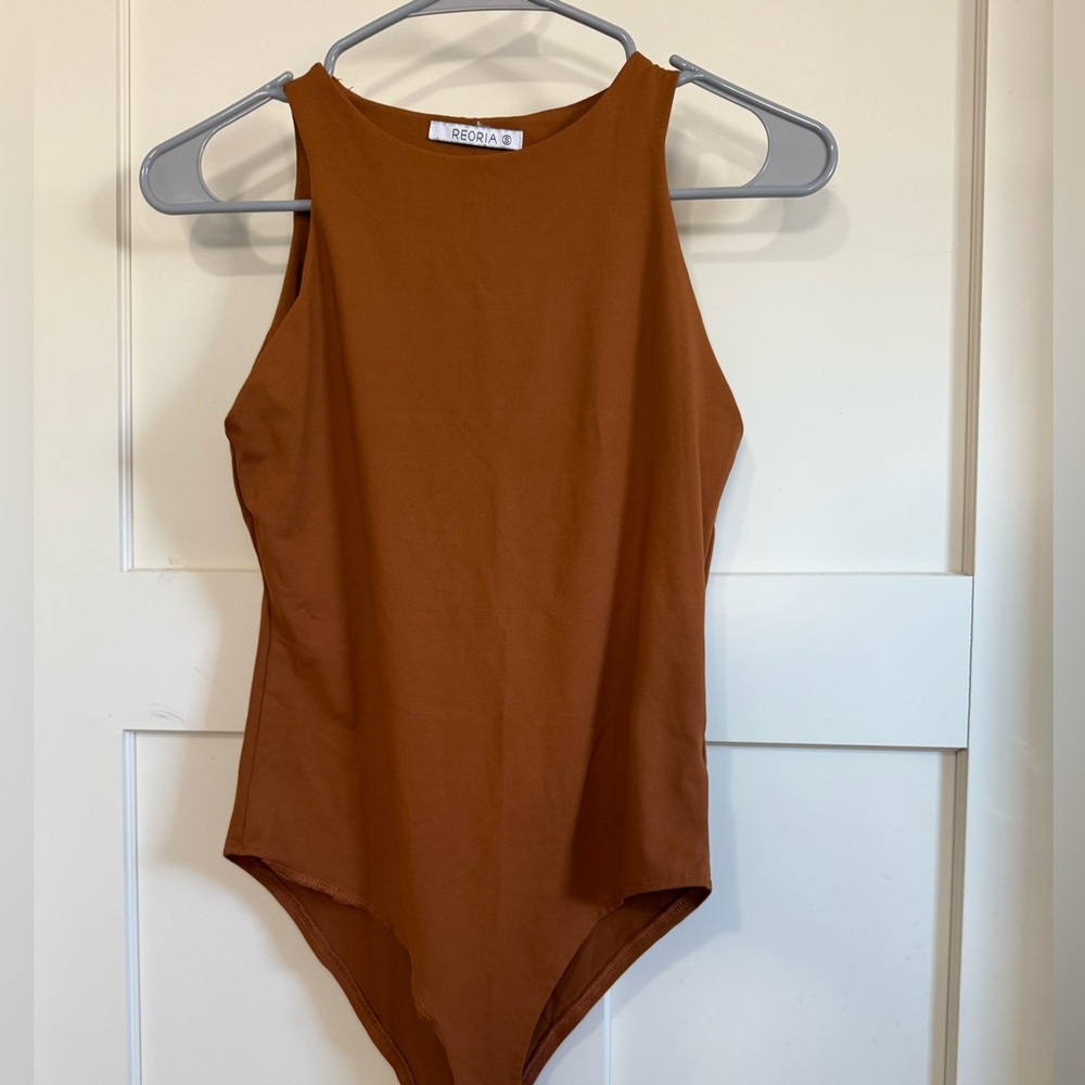 Brown Sleeveless Bodysuit